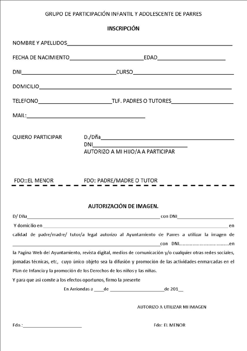 ficha de inscripcion